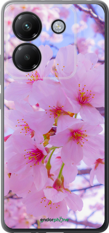 Силиконовый чехол Сакура для Xiaomi Poco M7 Pro 5G - 6029u-3942 изображение 