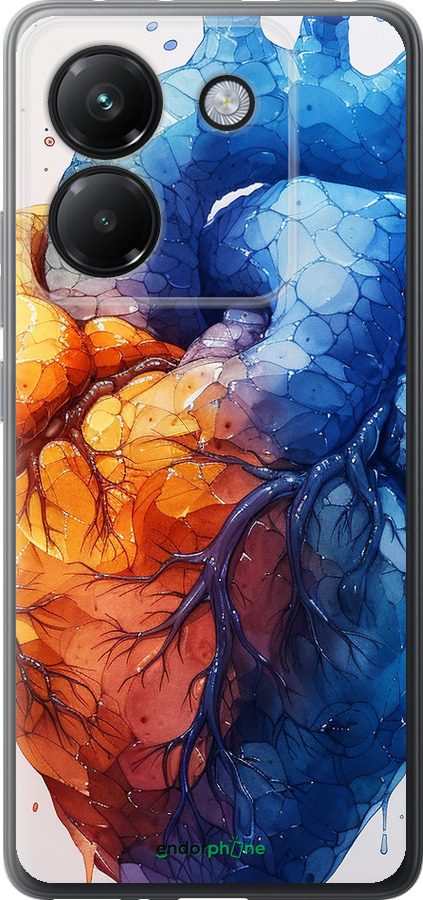 Силиконовый чехол Арт-сердце для Xiaomi Poco M7 Pro 5G - 6034u-3942 изображение 