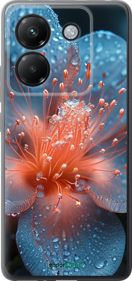 Силиконовый чехол Роса на цветке для Xiaomi Poco M7 Pro 5G - 6039u-3942 изображение 