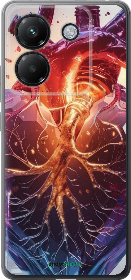 Силиконовый чехол Crystal Heart для Xiaomi Poco M7 Pro 5G - 6070u-3942 изображение 