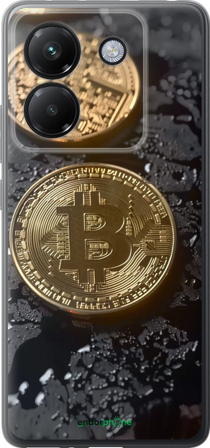 Силиконовый чехол Вулканический Bitcoin для Xiaomi Poco M7 Pro 5G - 6092u-3942 изображение 
