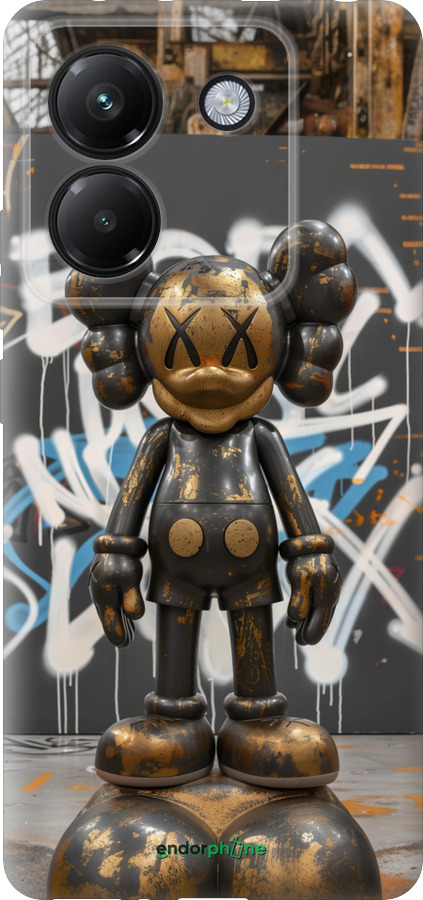 Силиконовый чехол Bronze kaws v3 для Xiaomi Poco M7 Pro 5G - 6099u-3942 изображение 