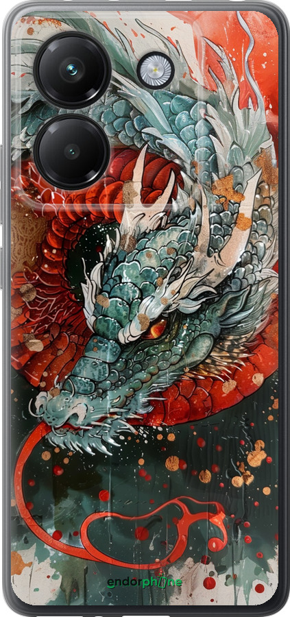 Силиконовый чехол Стихия огня для Xiaomi Poco M7 Pro 5G - 6101u-3942 изображение 