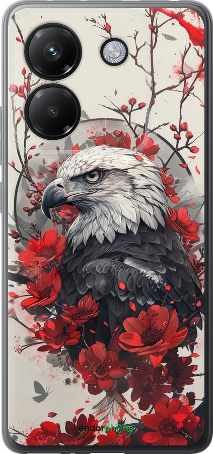 Силиконовый чехол Рубиновый орел для Xiaomi Poco M7 Pro 5G - 6103u-3942 изображение 