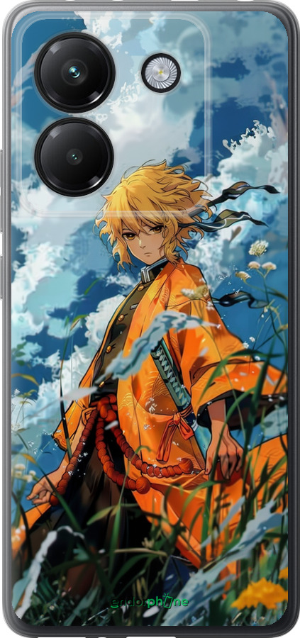 Силіконовий чехол Zenitsu Agatsuma для Xiaomi Poco M7 Pro 5G - 6117u-3942 изображение 