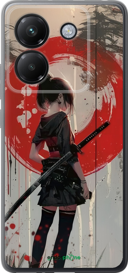 Силиконовый чехол Сумерки воина: Танец с катаной для Xiaomi Poco M7 Pro 5G - 6123u-3942 изображение 