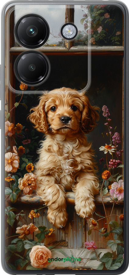 Силиконовый чехол Щенок cocker spaniel для Xiaomi Poco M7 Pro 5G - 6136u-3942 изображение 