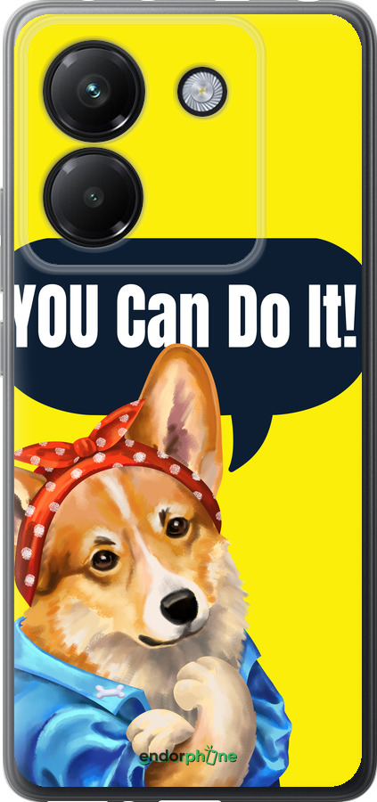 Силиконовый чехол чехол с корги You Can Do It для Xiaomi Poco M7 Pro 5G - 6184u-3942 изображение 