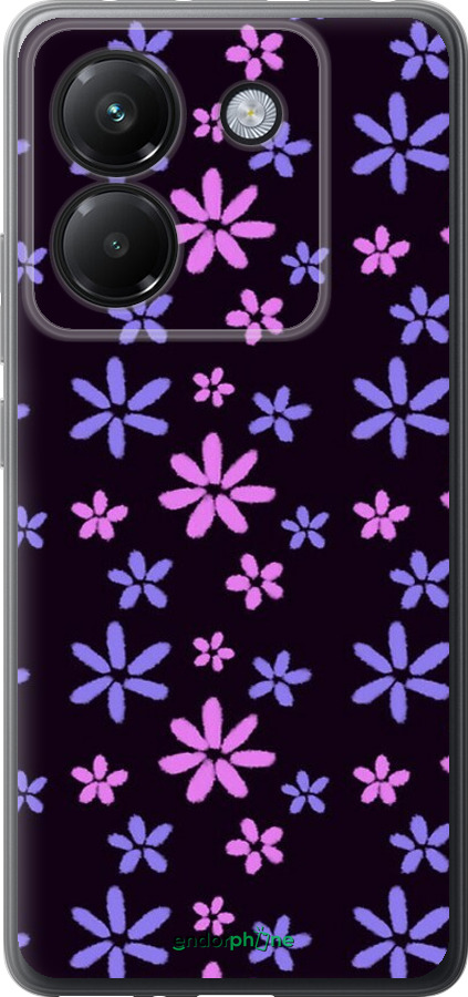 Силиконовый чехол с  цветами для Xiaomi Poco M7 Pro 5G - 6258u-3942 изображение 
