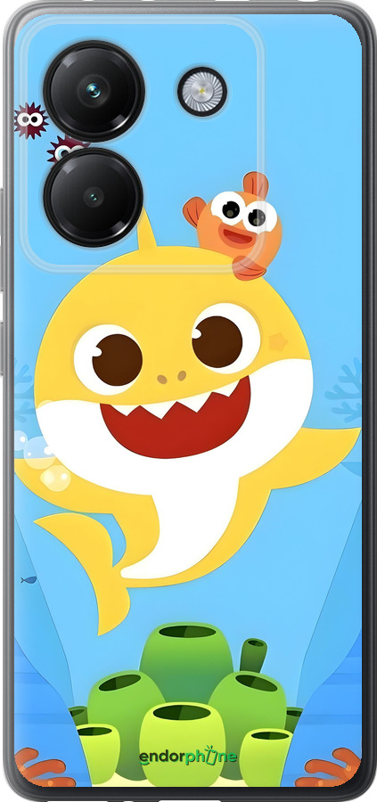 Силиконовый чехол Бейби Шарк для Xiaomi Poco M7 Pro 5G - 6303u-3942 изображение 