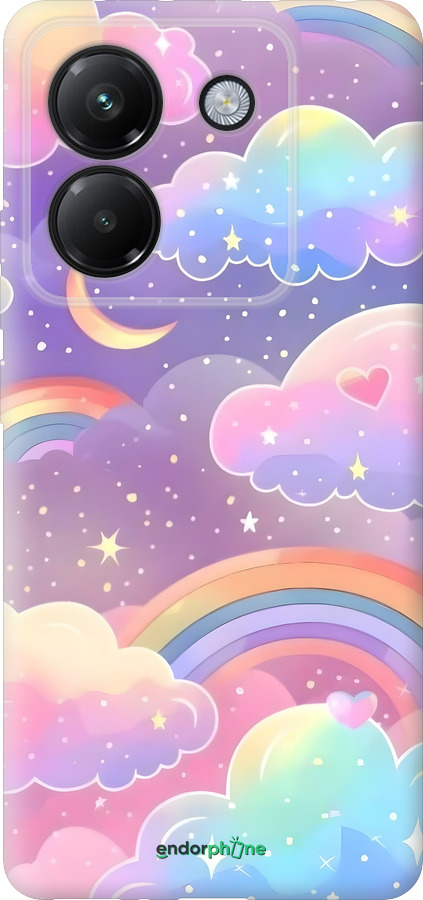 Силиконовый чехол Облака и радуга для Xiaomi Poco M7 Pro 5G - 6312u-3942 изображение 