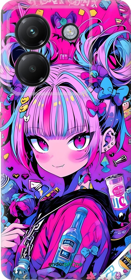 Силиконовый чехол Аниме милаха для Xiaomi Poco M7 Pro 5G - 6314u-3942 изображение 