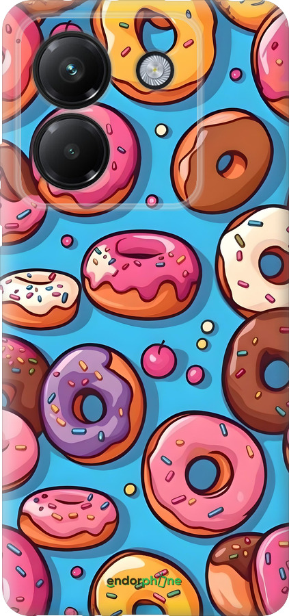 Силиконовый чехол Пончики для Xiaomi Poco M7 Pro 5G - 6318u-3942 изображение 