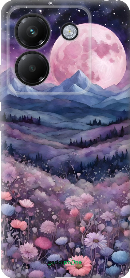 Силіконовий чехол Ніч місяць арт для Xiaomi Poco M7 Pro 5G - 6319u-3942 изображение 