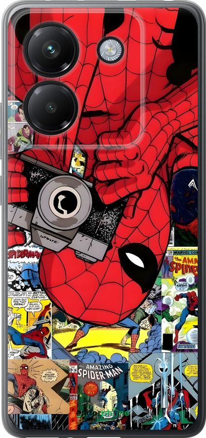 Силиконовый чехол Человек паук 2 для Xiaomi Poco M7 Pro 5G - 6333u-3942 изображение 