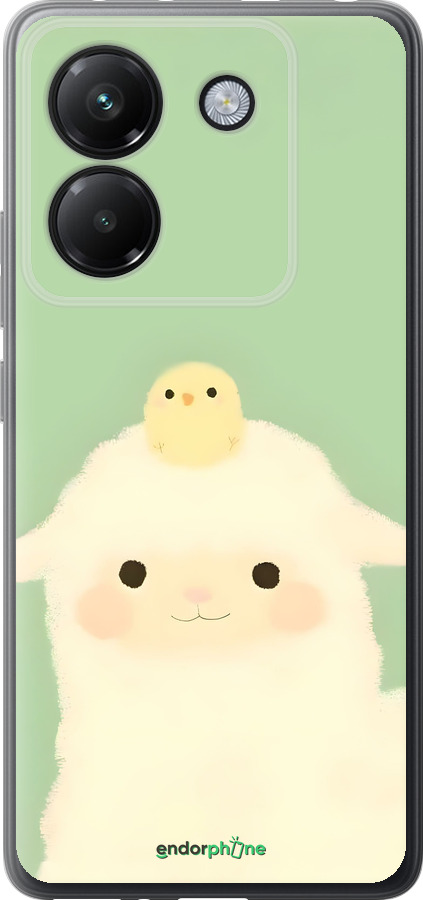 Силиконовый чехол Барашек и ципленок для Xiaomi Poco M7 Pro 5G - 6369u-3942 изображение 