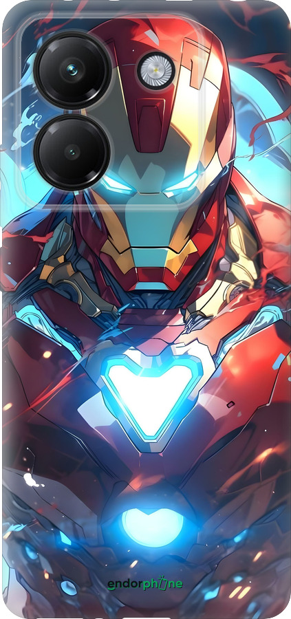 Силиконовый чехол Железный человек для Xiaomi Poco M7 Pro 5G - 6372u-3942 изображение 