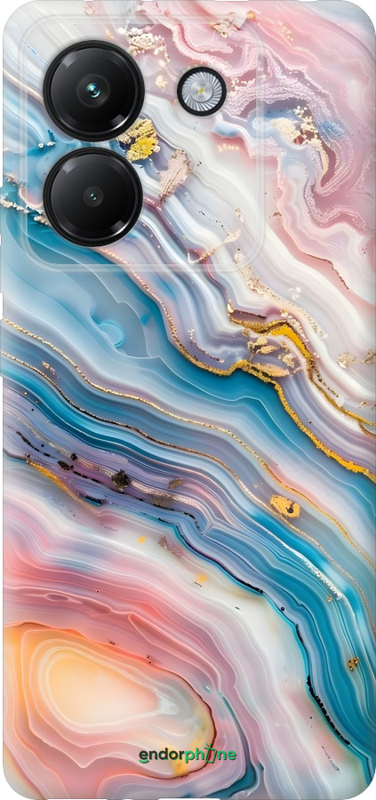 Силиконовый чехол Мрамор красивый для Xiaomi Poco M7 Pro 5G - 6376u-3942 изображение 