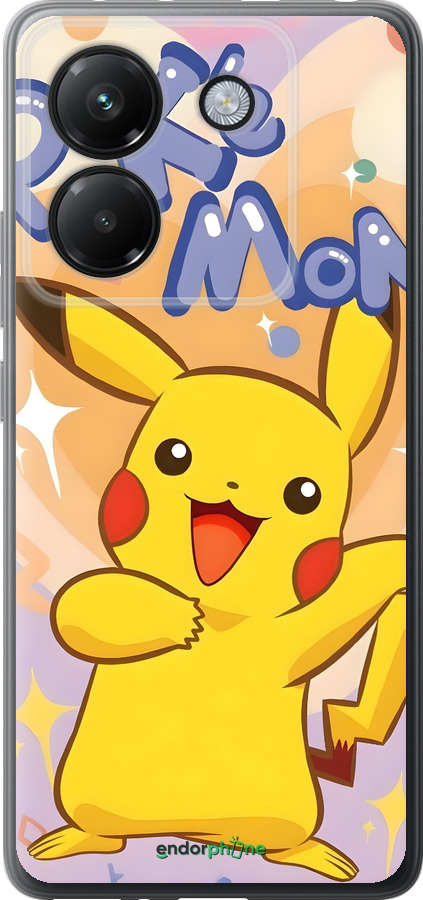 Силиконовый чехол Пикачу для Xiaomi Poco M7 Pro 5G - 6383u-3942 изображение 