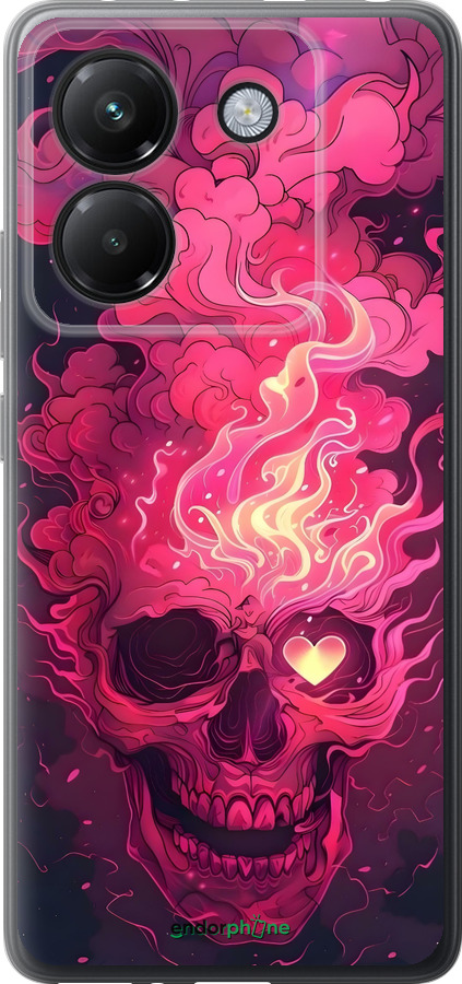 Силиконовый чехол Череп арт для Xiaomi Poco M7 Pro 5G - 6385u-3942 изображение 