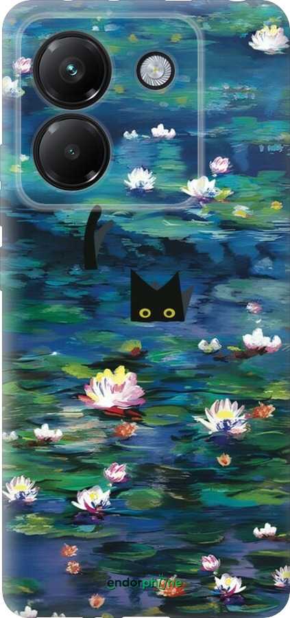Силіконовий чехол Чохол із зображенням водяних лілій Моне та кішок для Xiaomi Poco M7 Pro 5G - 6399u-3942 изображение 