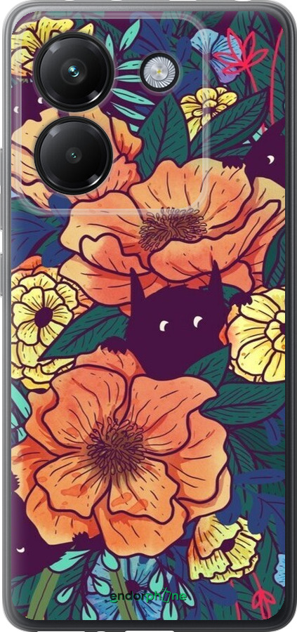 Силиконовый чехол С изображением полевых цветов для Xiaomi Poco M7 Pro 5G - 6419u-3942 изображение 