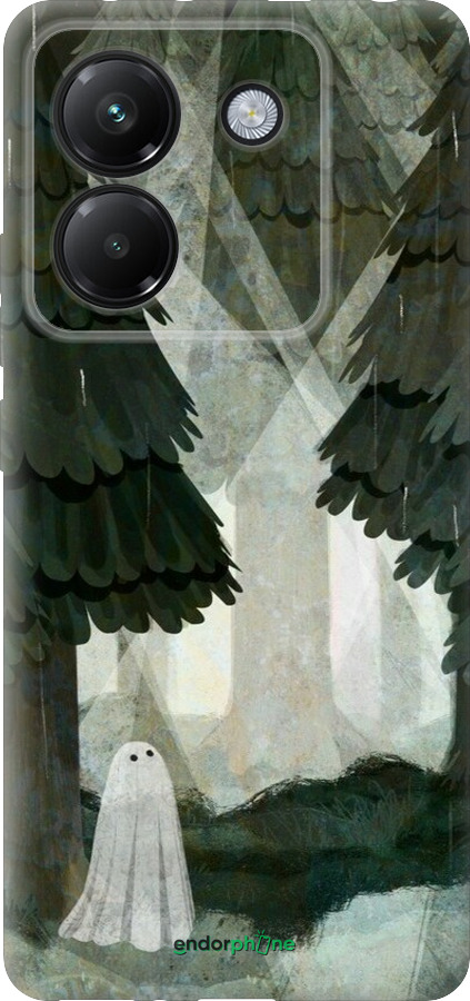 Силиконовый чехол С изображением соснового леса и привидения для Xiaomi Poco M7 Pro 5G - 6420u-3942 изображение 