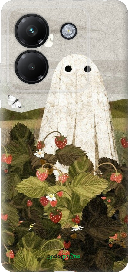 Силиконовый чехол Клубничные поля и привидения для Xiaomi Poco M7 Pro 5G - 6426u-3942 изображение 