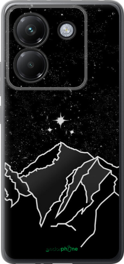 Силиконовый чехол Минималистический горный пейзаж для Xiaomi Poco M7 Pro 5G - 6438u-3942 изображение 