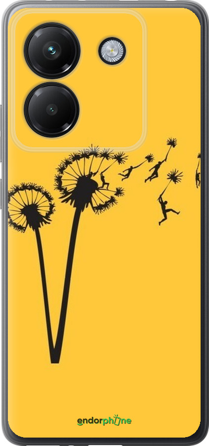 Силиконовый чехол Минимализм одуванчики для Xiaomi Poco M7 Pro 5G - 6449u-3942 изображение 