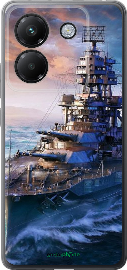 Силиконовый чехол Военный корабль, world of tanks, wargaming для Xiaomi Poco M7 Pro 5G - 6461u-3942 изображение 