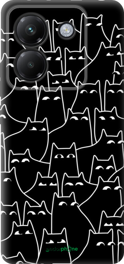 Силиконовый чехол С изображением кошек для Xiaomi Poco M7 Pro 5G - 6470u-3942 изображение 