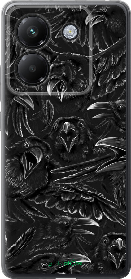 Силиконовый чехол Воронья ярость для Xiaomi Poco M7 Pro 5G - 6474u-3942 изображение 