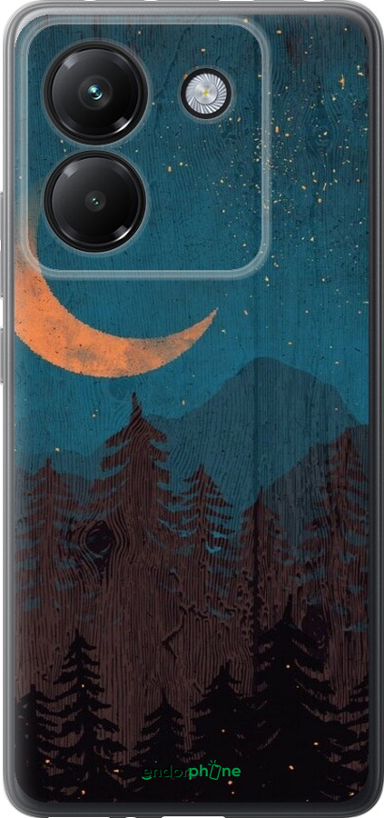 Силиконовый чехол Звездный лес для Xiaomi Poco M7 Pro 5G - 6480u-3942 изображение 