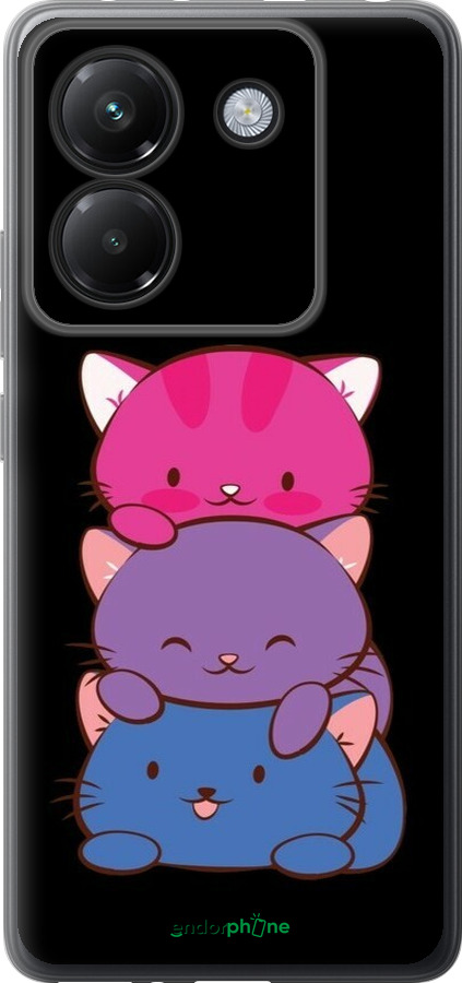 Силиконовый чехол Милые кошки для Xiaomi Poco M7 Pro 5G - 6518u-3942 изображение 