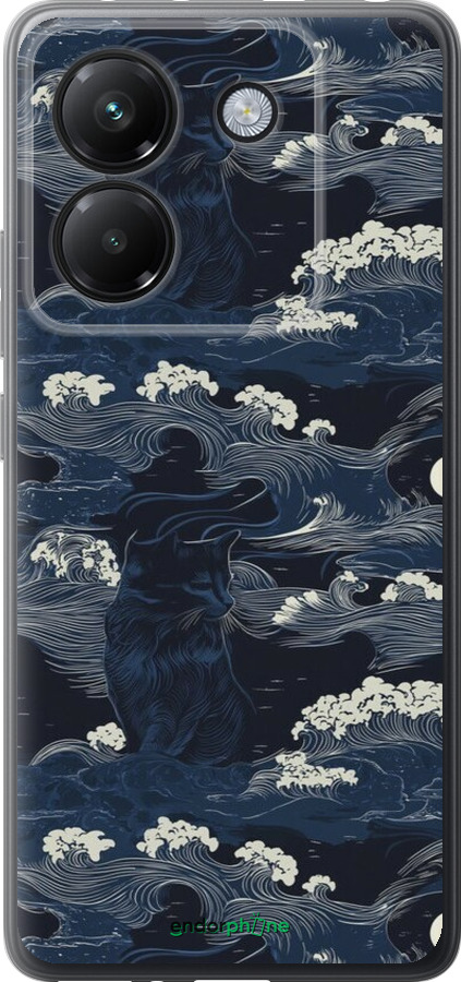 Силіконовий чехол Морська тематика у стилі арт-деко для Xiaomi Poco M7 Pro 5G - 6520u-3942 изображение 