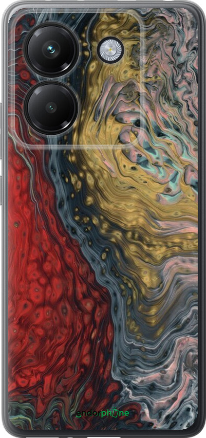 Силіконовий чехол Із зображенням абстрактного живопису для Xiaomi Poco M7 Pro 5G - 6530u-3942 изображение 