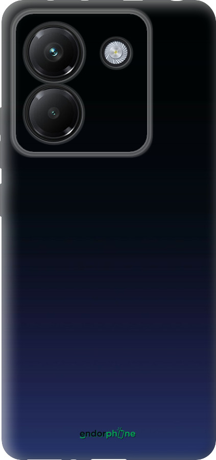 Силиконовый чехол Градиент в тёмно - синем стиле для Xiaomi Poco M7 Pro 5G - 6542u-3942 изображение 