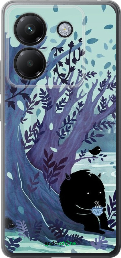 Силиконовый чехол Арт принт Тихое место чая для Xiaomi Poco M7 Pro 5G - 6544u-3942 изображение 