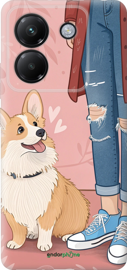 Силіконовий чехол Корги 3 для Xiaomi Poco M7 Pro 5G - 6707u-3942 изображение 