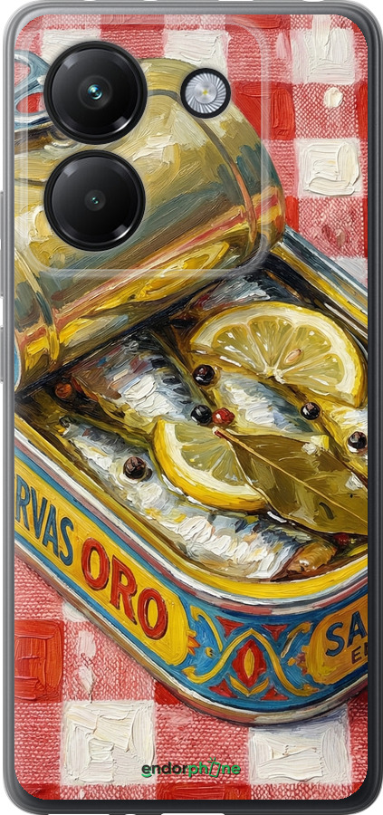 Силіконовий чехол Vintage Sardine Tin Phone для Xiaomi Poco M7 Pro 5G - 6772u-3942 изображение 