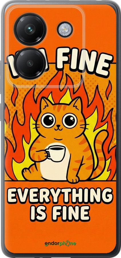 Силиконовый чехол Funny Cat для Xiaomi Poco M7 Pro 5G - 6786u-3942 изображение 