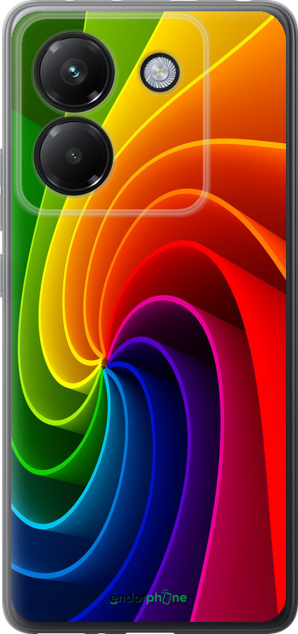 Силиконовый чехол Радужный вихрь для Xiaomi Poco M7 Pro 5G - 747u-3942 изображение 