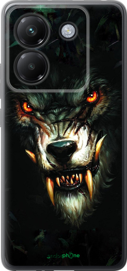 Силіконовий чехол Диявольський вовк для Xiaomi Poco M7 Pro 5G - 833u-3942 изображение 