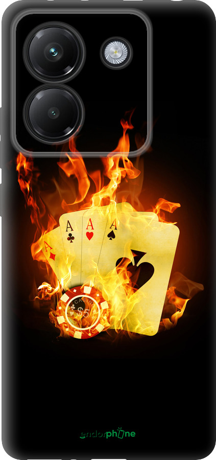 Силиконовый чехол Горящие карты для Xiaomi Poco M7 Pro 5G - 839u-3942 изображение 
