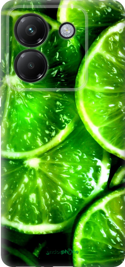 Силиконовый чехол Зелёные дольки лимона для Xiaomi Poco M7 Pro 5G - 852u-3942 изображение 