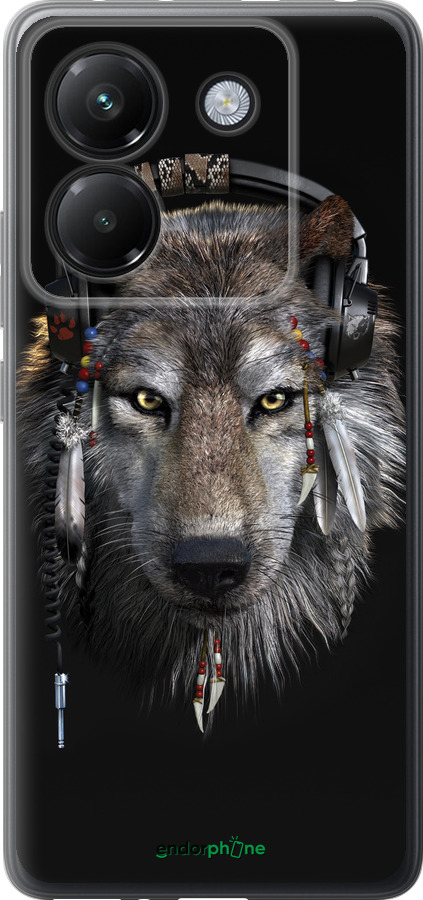 Силиконовый чехол Волк-меломан для Xiaomi Poco M7 Pro 5G - 875u-3942 изображение 