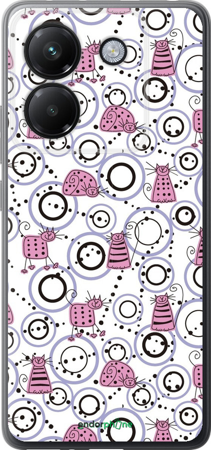 Силиконовый чехол Смешные коты для Xiaomi Poco M7 Pro 5G - 907u-3942 изображение 