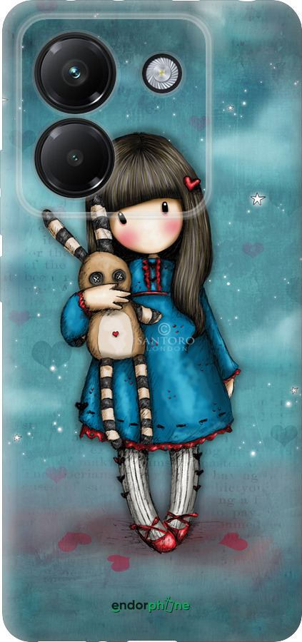 Силіконовий чехол Дівчинка з зайчиком для Xiaomi Poco M7 Pro 5G - 915u-3942 изображение 