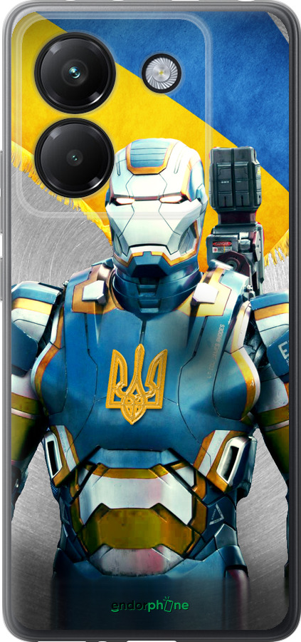 Силиконовый чехол Украинский киборг для Xiaomi Poco M7 Pro 5G - 980u-3942 изображение 